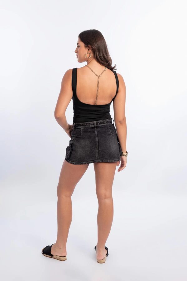 Square Drapes Tank Top Black - Topella - Image 2