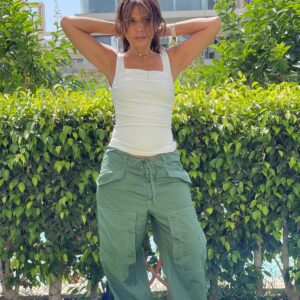 Square Drapes Tank Top white - Topella