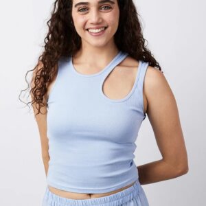 Summer Cutout Top baby blue - Topella