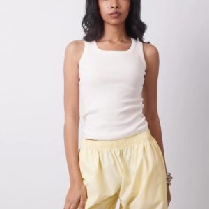 Basic Ribbed Tank Top white - Topella